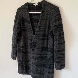 J. Jill grey black cardigan sweater XS petite